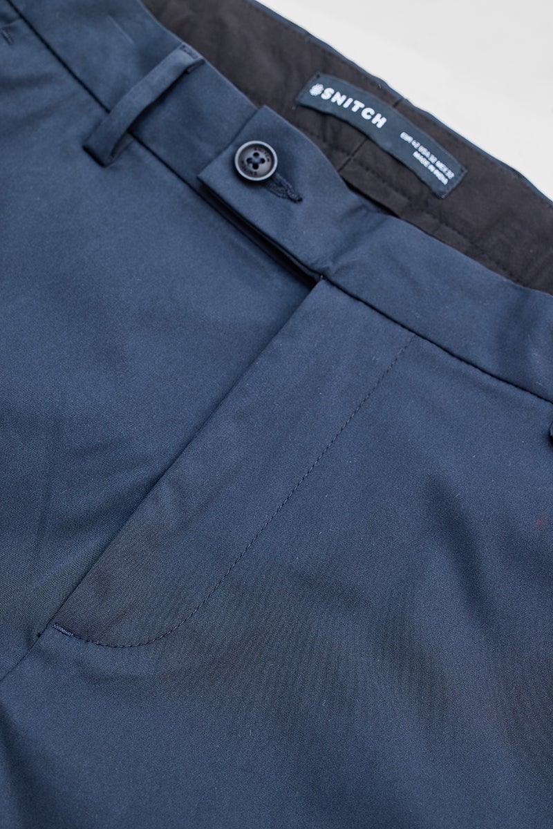 SNITCH Navy Slim Fit Chinos - Image 2